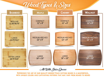 Barika Custom Cutting Boards - Personalized Handmade Engraved Chopping Blocks - Best Unique Anniversary, Wedding, Housewarming, Christmas, New Home - WoodArtSupply