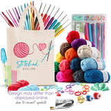 Hearth & Harbor Crochet Kit for Beginners Adults, Kids and Professionals, Learn to Crochet– 73 Piece Crochet Set with Crochet Yarn and Crochet Hook Hearth & Harbor