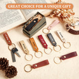 Wavyknot 100 Pcs Leather Key Fobs Kit Blanks DIY Laser Engraving Keychain for Leather Keychain Making Supplies (Multicolor,3.7 x 0.7 Inches) Wavyknot