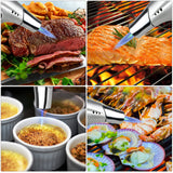 TBTEEK Butane Torch, Kitchen Torch Cooking Torch with Safety Lock & Adjustable Flame for Cooking, BBQ, Baking, Brulee, Creme, DIY Soldering(Butane TBTeek