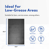 New Star Foodservice 533517 Commercial Grade Grease Resistant Anti-Fatigue Rubber Floor Mat, 36" x 60", Black New Star Foodservice
