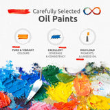 ZenART Non-Toxic Oil Paint Set for Professional Artists - 2 x 8 x 45ml Tubes - Bundle of Impressionist, and Essential Palette of Eco-friendly Paint ZenART Supplies