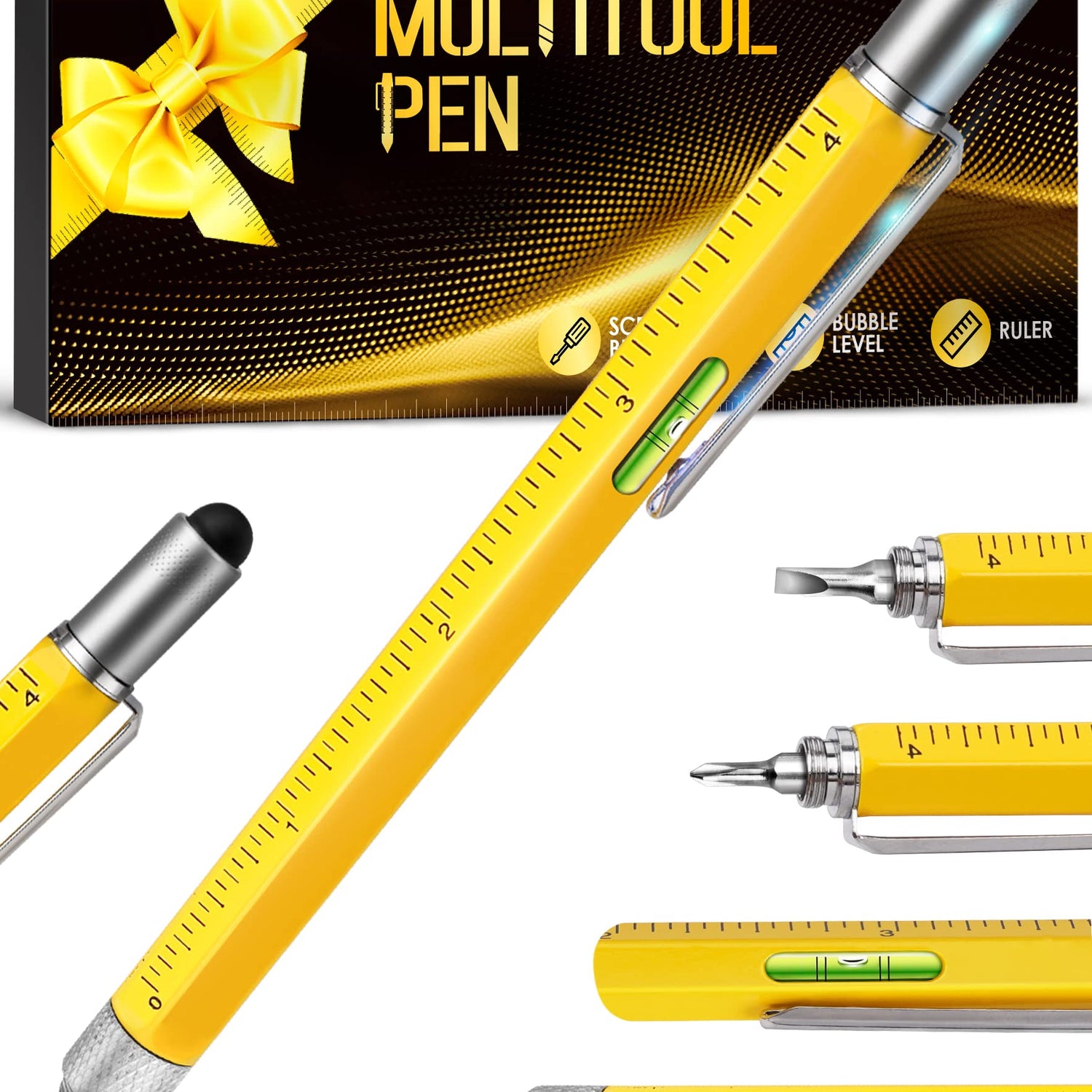 Stocking Stuffers for Men Multitool Pen - Christmas Gifts for Men Women Cool Tools Gadget for Dad Unique Birthday Gifts for Men Who Have Everything HANPURE