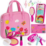 Officygnet Play Purse Toy for Girls 1 2 3 Years Old, Toddler Purse Girl Toys with Pretend Makeup Kit, Princess Pretend Play Toys for Little Girls, Officygnet