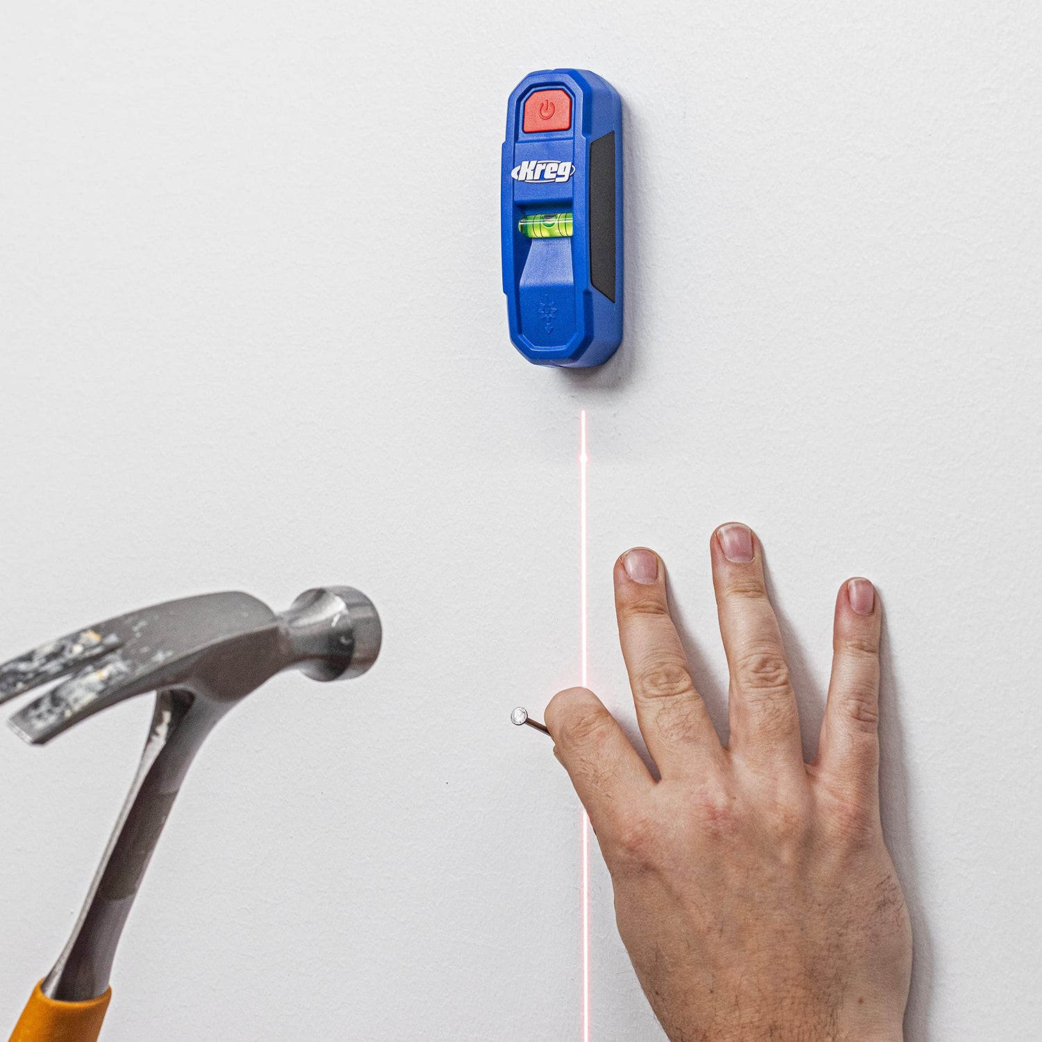 Kreg KMM1000LZ - Kreg Magnetic Stud Finder with Laser-Mark - Stud Finder & Wall Scanner - Magnetic Stud Finder Tool - With Precise Stud Magnet KREG