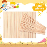 EBOOT Unfinished Natural Wood Craft Dowel Rods 100 Pack (6 x 1/8 Inch) EBOOT
