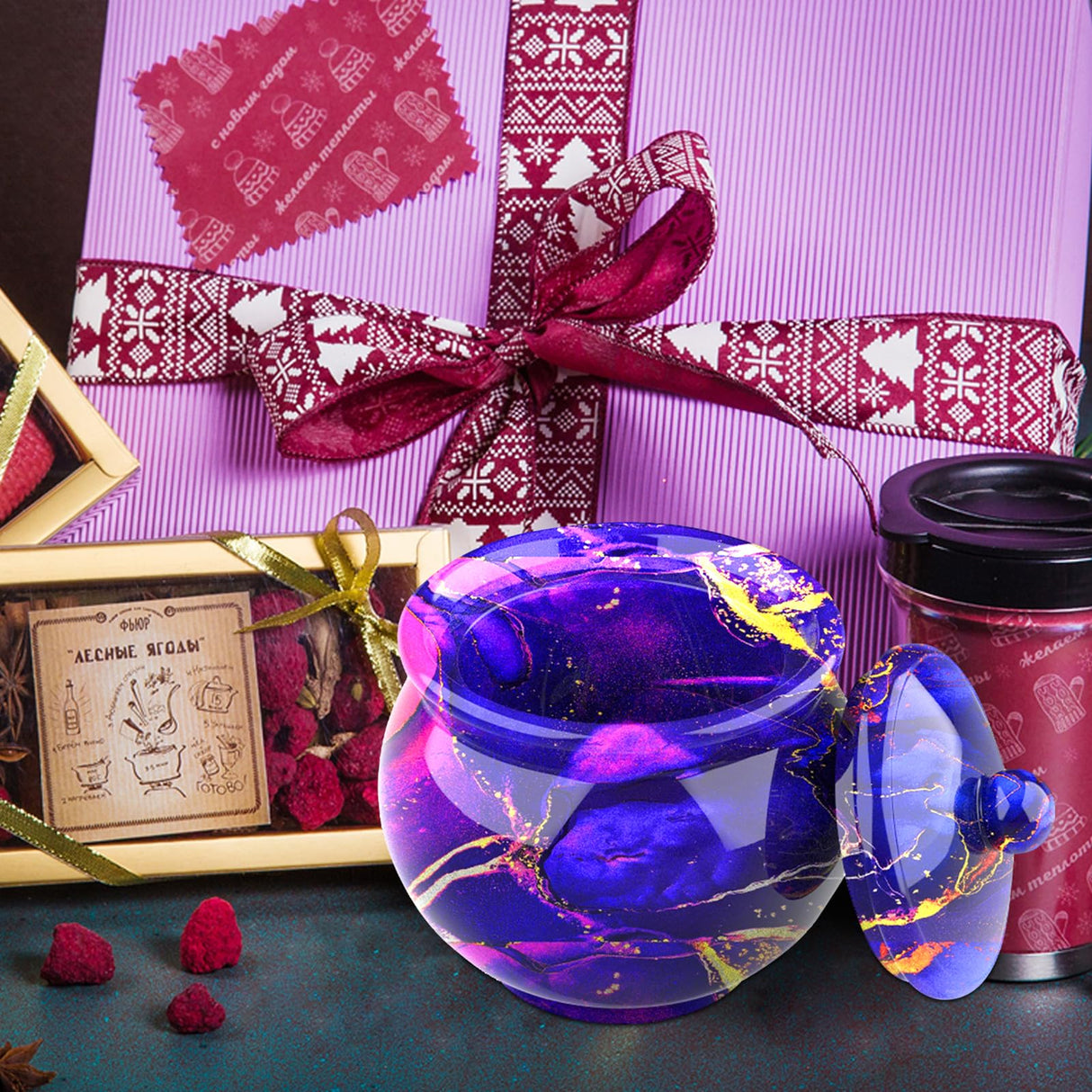 Juome Jar Resin Molds Silicone, Large Jars Silicone Molds with Lid for Epoxy Resin Casting, Resin Mold for DIY Jewelry Storage Box, Candy Container, Juome