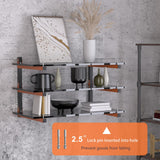 Lumber Rack Wall Mount, Lumber Storage Rack, Heavy Duty Wood Storage Racks with 9-Level System, 1080 lb Durable Garage Wood Organizer, Orange Lumber Riciakik