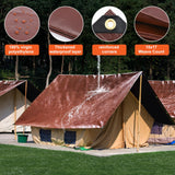 Winpull Tarp 12x20FT, 16 Mil Heavy Duty Large Tarps, Waterproof Tarp with Brass Grommets and Reinforced Edges, UV Resistant, Tear&Fade Resistant Poly Winpull