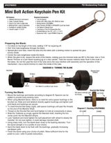 Penn State Industries PKCPMINSS Mini Bolt Action Keychain Pen Kit Starter Package Woodturning Project Penn State Industries