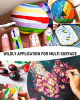 Nicpro 6 Colors Large Bulk Acrylic Paint Set (69 oz, 2040ml) Rich Art Painting Supplies Non Toxic for Multi Surface, Canvas, Wood, Leather, Fabric Nicpro