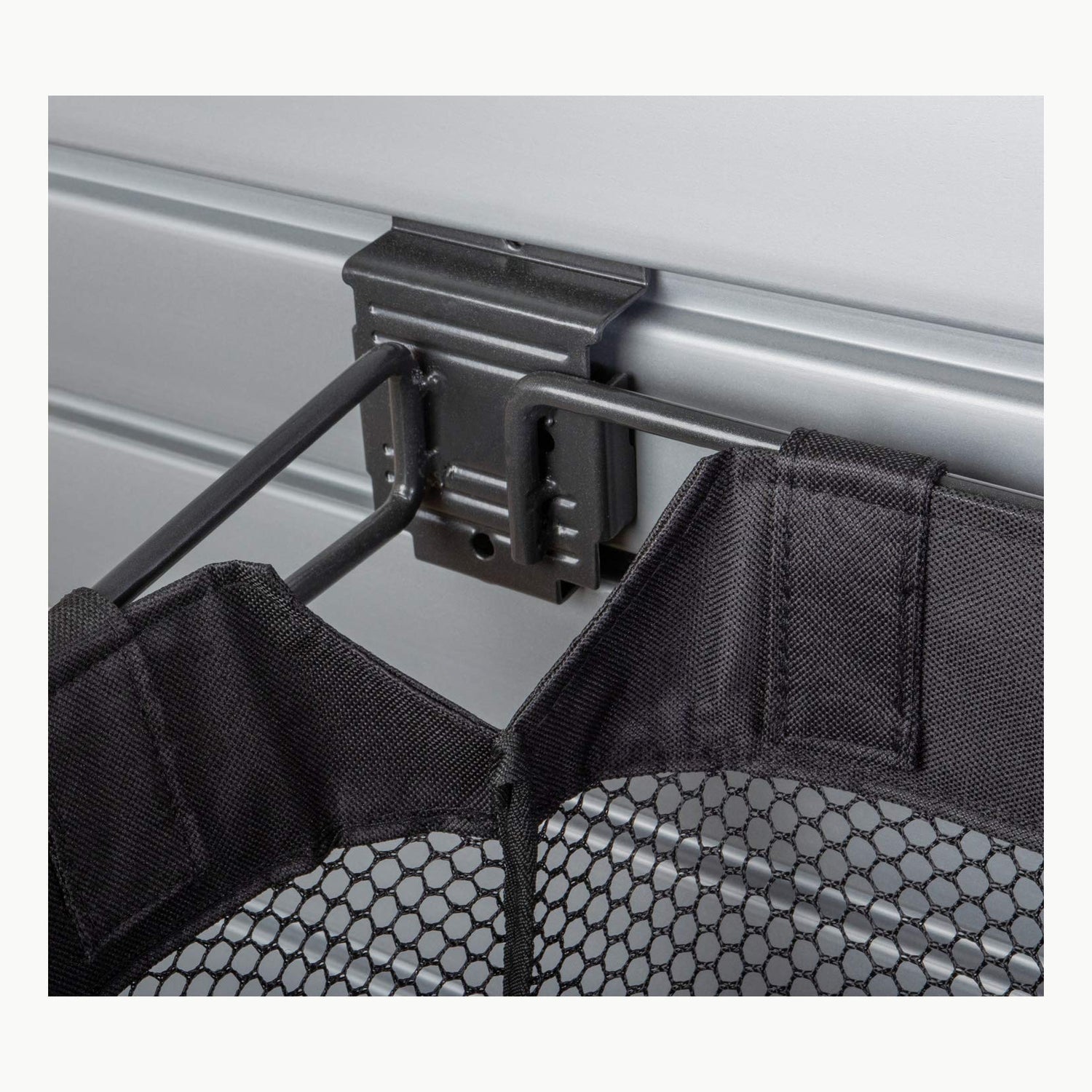 HandiWall Large Mesh Basket for Ball and Sports Storage on Garage Slatwall Panels HandiWall