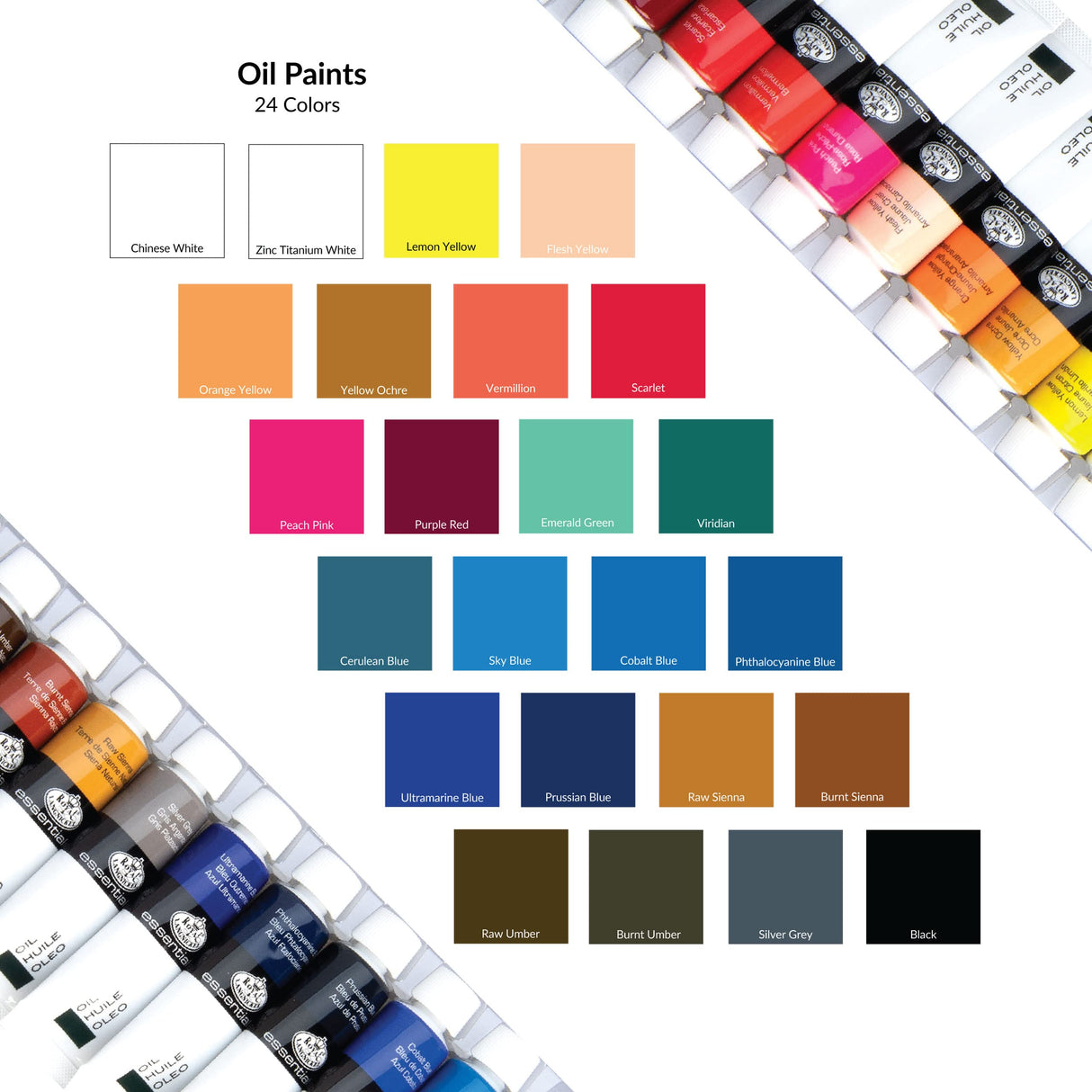 Royal & Langnickel Oil Paint PK 24/PKG, Yellow Royal & Langnickel