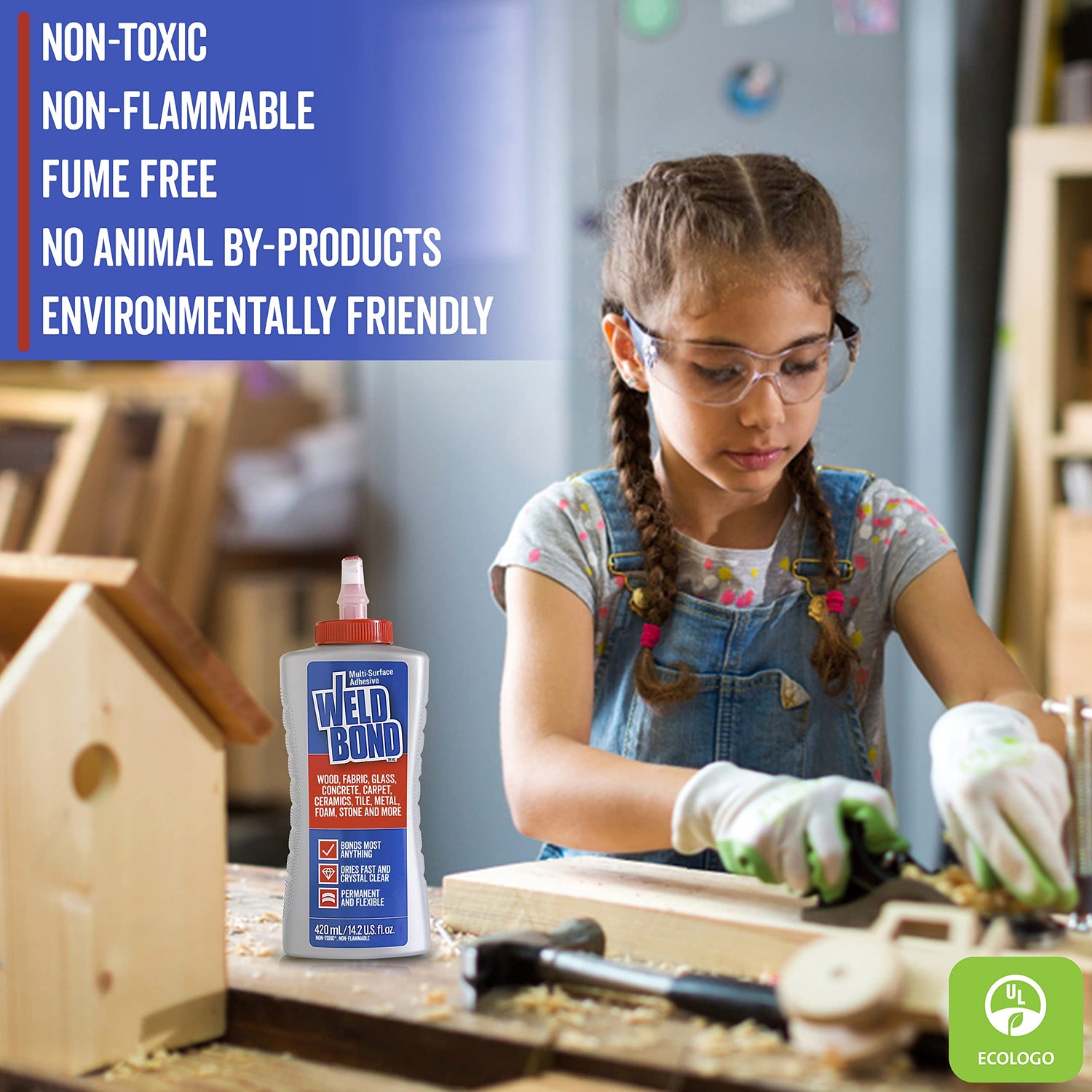 Weldbond Non-Toxic Multi-Surface Glue That Bonds Most Anything! Use as Wood Glue or for Glass Mosaic Ceramic Pottery Craft Tile Porcelaine Stone Weldbond