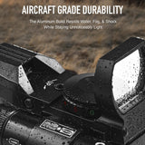 Pinty Red Dot Sight with Integrated Green Laser Sight, Laser Class IIIA, Laser Output Less Than 5mW Pinty