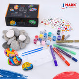 J MARK Premium Rock Painting Kit - Acrylic Paint Pens for Rock Painting, Glow in The Dark and More J MARK