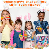 Foilswirl 30 Sets Wooden Easter Ornaments to Paint 5" DIY Unfinished Easter Egg Wood Cutouts with Grass Raffia Paper Shreds and Acrylic Paints with Foilswirl