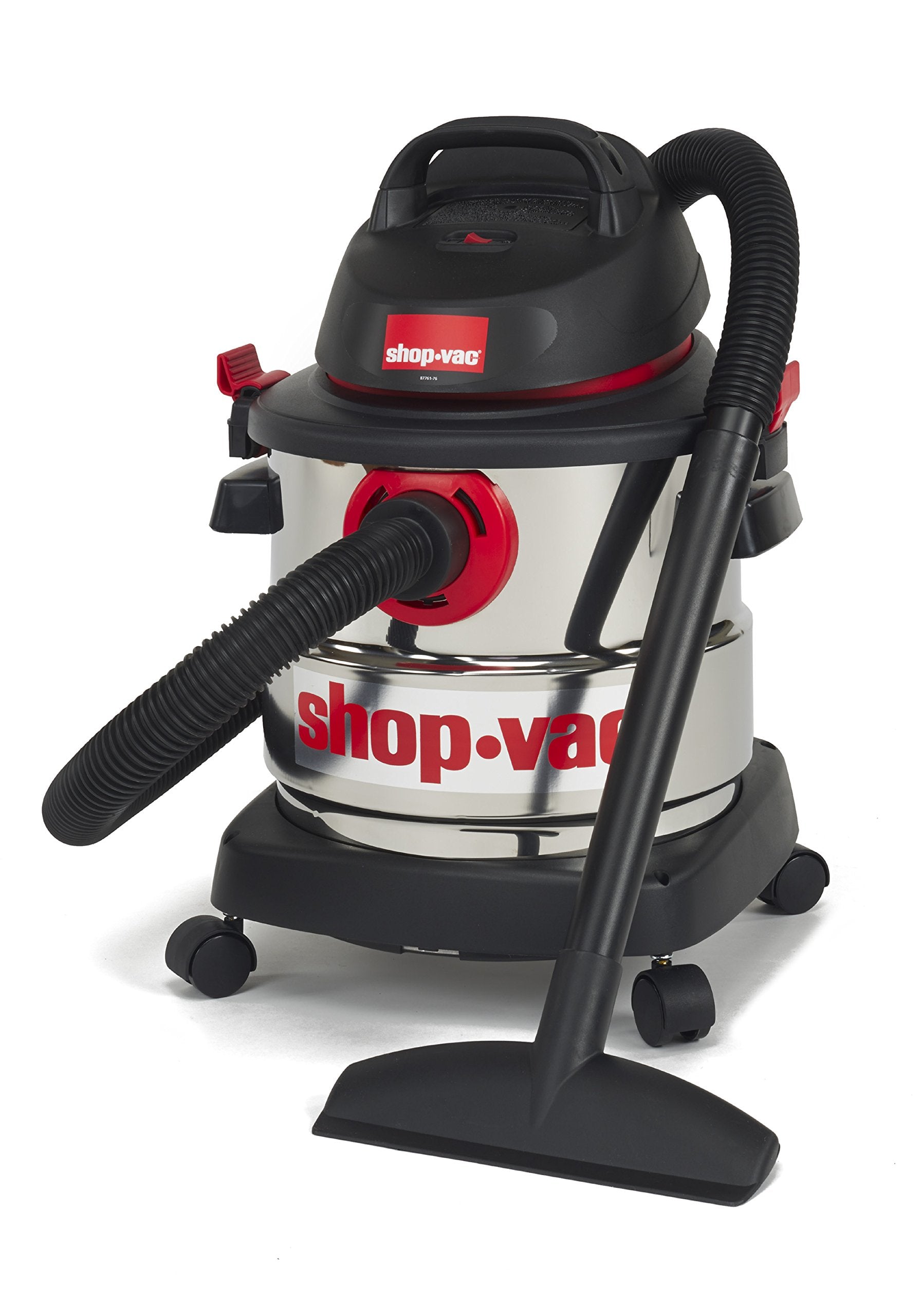 Shop-Vac 5989300 5-Gallon 4.5 Peak HP Stainless Steel Wet Dry Vacuum,Black, Black - WoodArtSupply