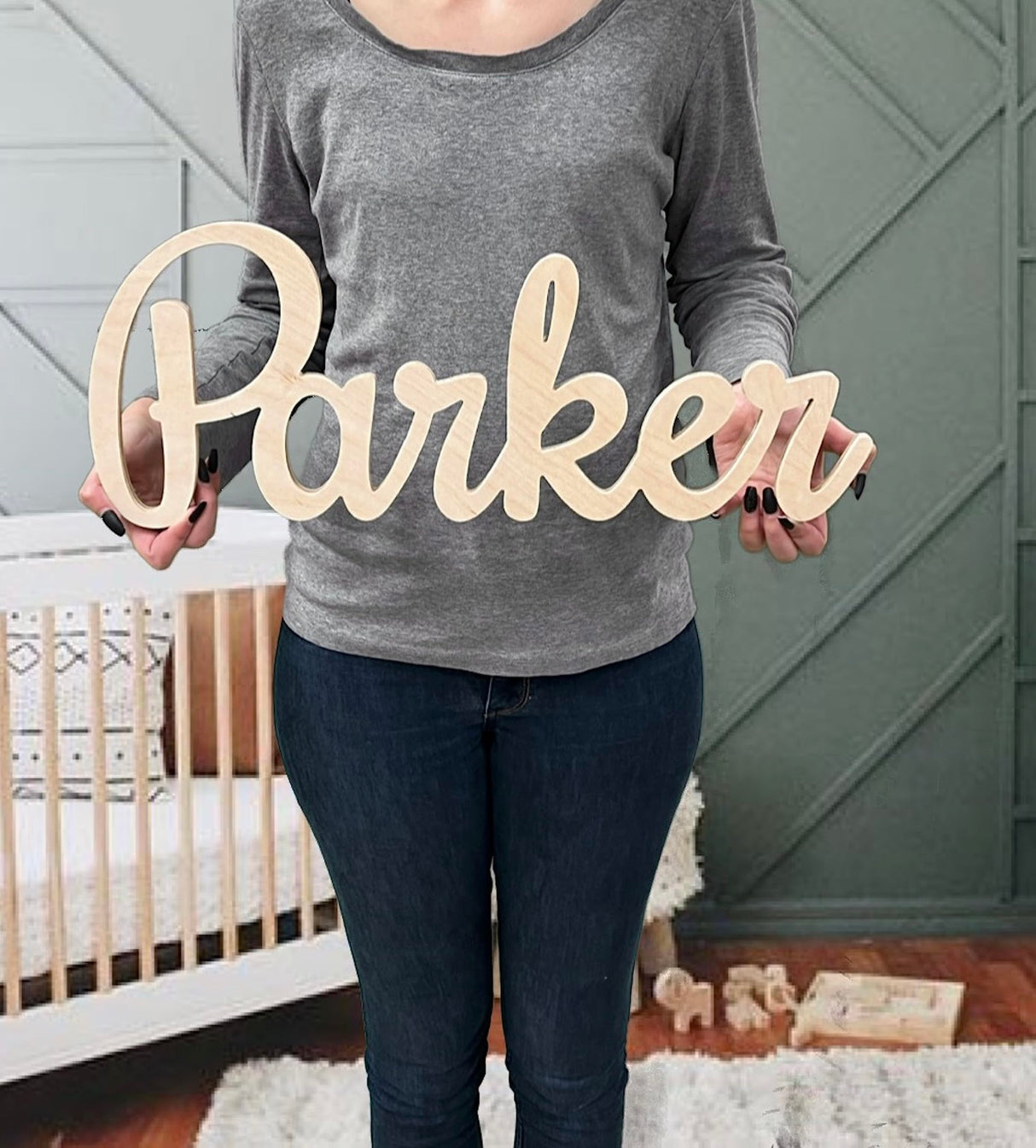 Wooden Name sign, Personalized Name Cut Out (18 Inches) Generic