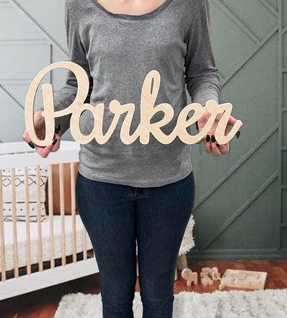 Wooden Name sign, Personalized Name Cut Out (18 Inches)