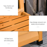 Outsunny 75 Gallon Wooden Deck Box, Outdoor Storage Container with Aerating Gap & Weather-Fighting Finish, Yellow Outsunny