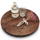 MAGIGO 18 Inches Black Walnut Wood Lazy Susan, Solid Wooden Round Kitchen Turntable Rotating Tray MAGIGO