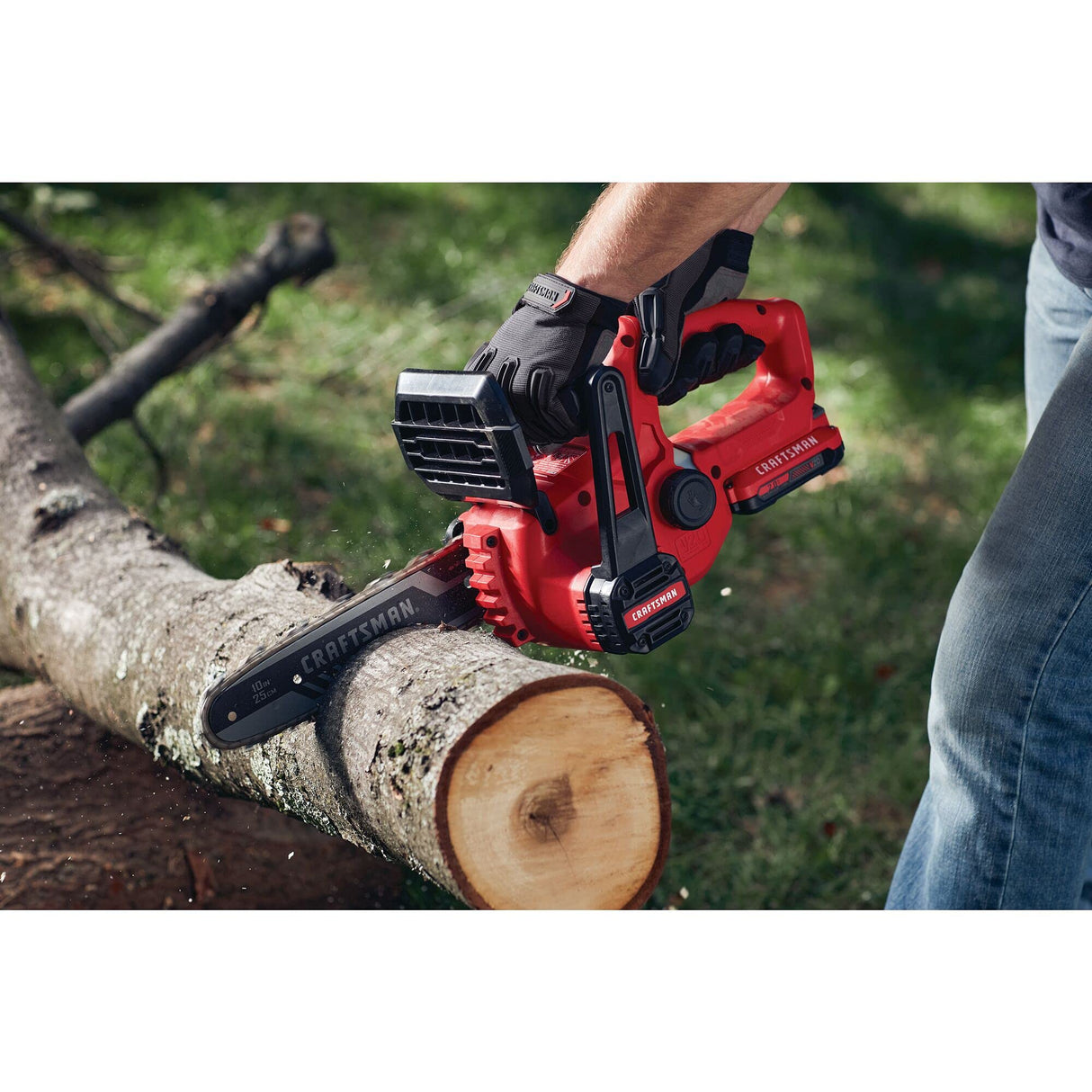 CRAFTSMAN V20 Mini Chainsaw, Cordless, 10 inch, Bare Tool Only (CMCCS610B) Craftsman