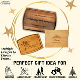 Handmade in USA - Wood Personalized Cutting Board - Unique Wedding Gift Idea for Couples, Anniversary, Christmas, Bridal Shower, Housewarming - Many Maison Custom