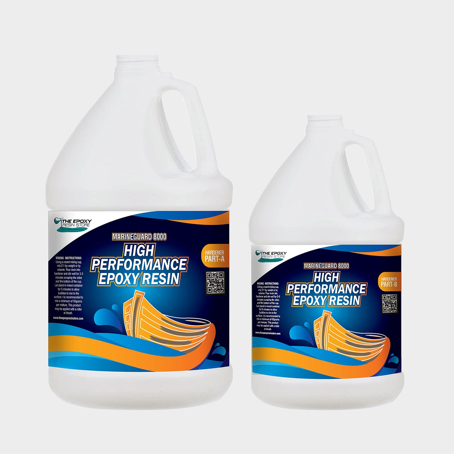 The epoxy Resin Store - Boat Coating, Repairs, Construction, UV Stable, Non Yellowing, High Performance Coating, 2 Part epoxy kit, Table Top epoxy Clearcast 7000