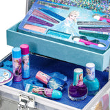 Disney Frozen Train Case Girls Beauty Set, Kids Makeup Kit for Girls, Real Washable Toy Makeup Set, Frozen Gift, Play Makeup, Pretend Play, Party Townley Girl