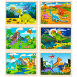 240 Piece Art Set & 6 Pack Wooden Dinosaur Puzzles for Kids VigorFun