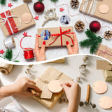 50 Pcs 2 Inch Wooden Circle Cutouts Blank Round Wood with Holes Round Wooden Ornaments Wooden Coins Unfinished Wood Round Disc Wooden Circle Chips Yulejo