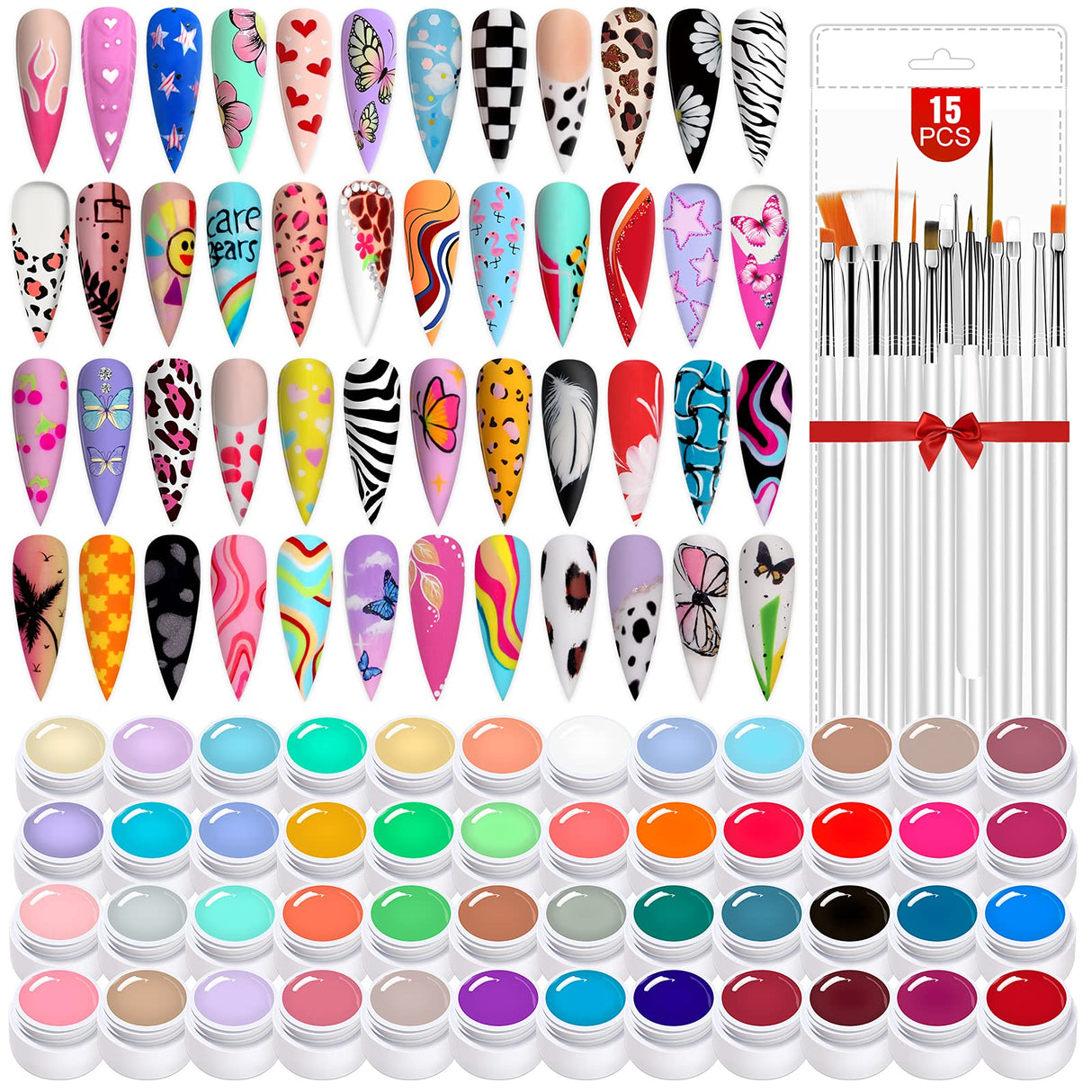 Saviland 12 Colors Nail Art Pens Set - 3D Nail Polish Pens Graffiti Nail Dotting Tools Acrylic Paint Pens Drawing Painting Point Liner Pen for Nails SAVILAND