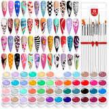 Saviland 12 Colors Nail Art Pens Set - 3D Nail Polish Pens Graffiti Nail Dotting Tools Acrylic Paint Pens Drawing Painting Point Liner Pen for Nails SAVILAND