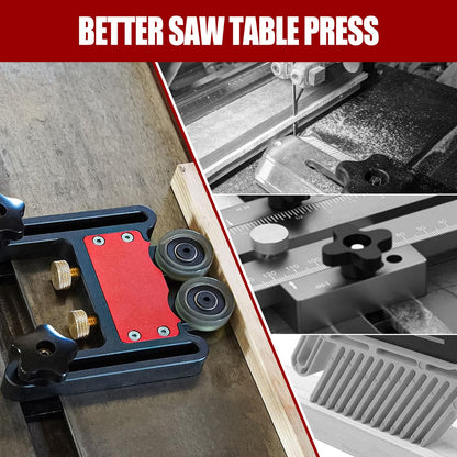 2Pcs Updated Bearing Roller Featherboards Feather Boards for Table Saw Router,Upgrade Your Table Saw with New Versatile Thin Rip Jig and Table Saw