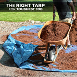 12'x20' Heavy Duty Tarp – Waterproof, 12mil Thick Tarp Cover - UV Resistant, Rip & Tear Proof with Metal Grommets – Multipurpose Use for Camping, Teal Elite