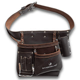 STRONGLAD 5-Pocket Leather Tool Belt, Carpenters Tool Belts, Construction Pouch, Tool Apron, Tool Organizer, Utility Pouches, Tool Bag, Toolbelt for STRONGLAD