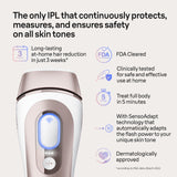 Braun IPL Long-lasting Laser Hair Removal Device for Women & Men, Skin i·Expert, at Home Hair Removal, w/ Free App, Vanity Case, Venus Razor, 4 Smart Braun