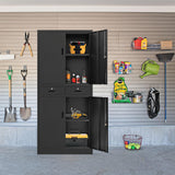 iDEKAI Metal Storage Cabinet with Lock, 71" Garage Storage Cabinets with 2 Lockable Drawers and 4 Adjustable Shelves,Tall File Cabinet, Tool Cabinet iDEKAI