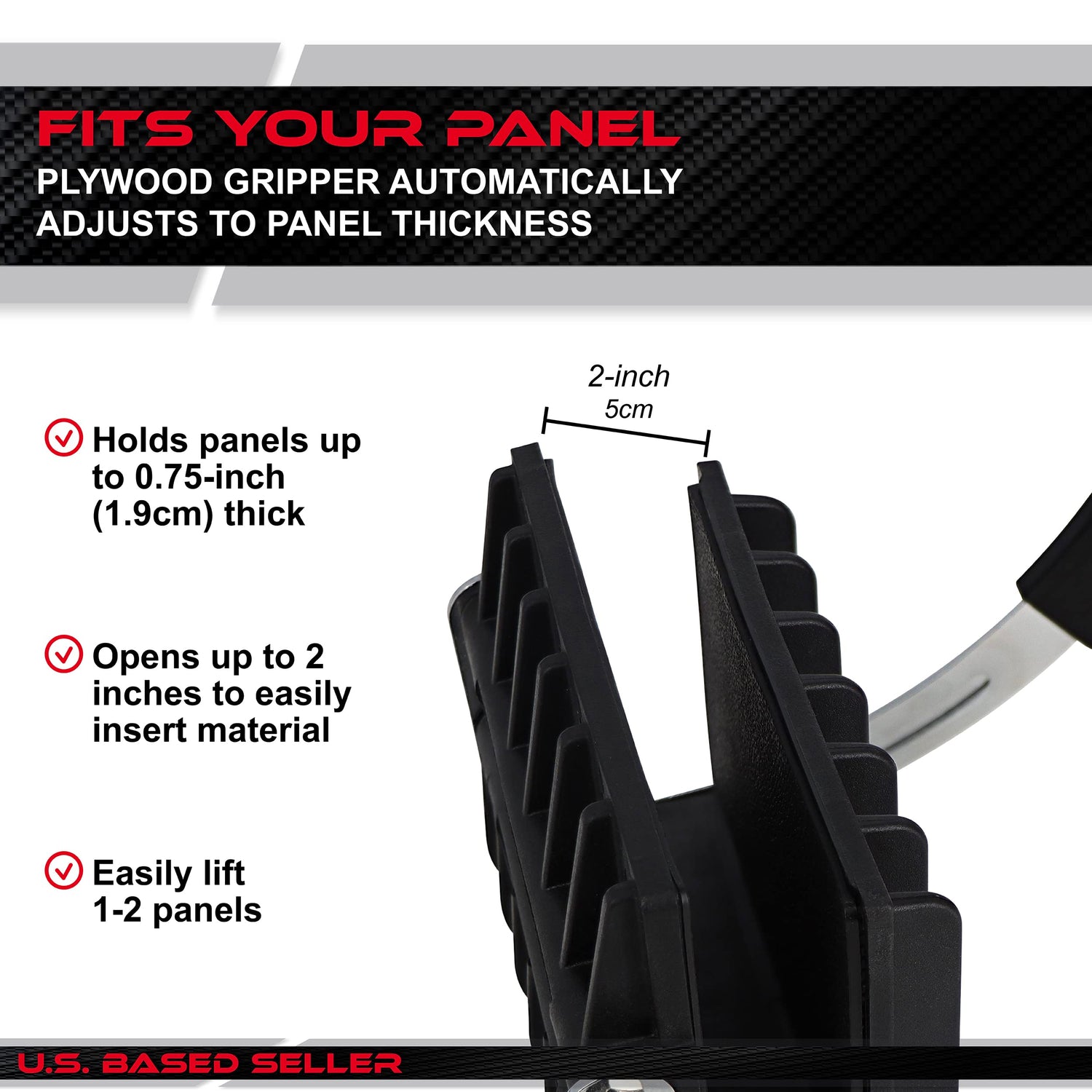 ABN Drywall Lift 2 Pack - One Handed Panel Carrier Plywood Lifting Tool, 350 Pound (175lb Each) Heavy Duty Board Lifter ABN