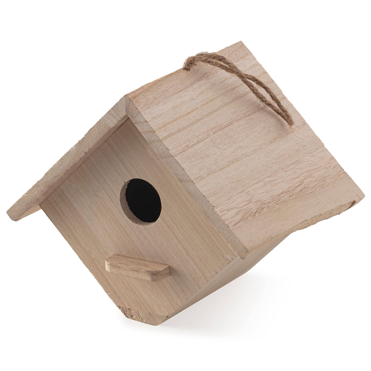 7" Wooden Hanging Wood Birdhouse by Make Market - Unfinished Hanging Birdhouse Made of 100% Wood, Outdoor Nesting Boxes - Bulk 8 Pack ArtMinds