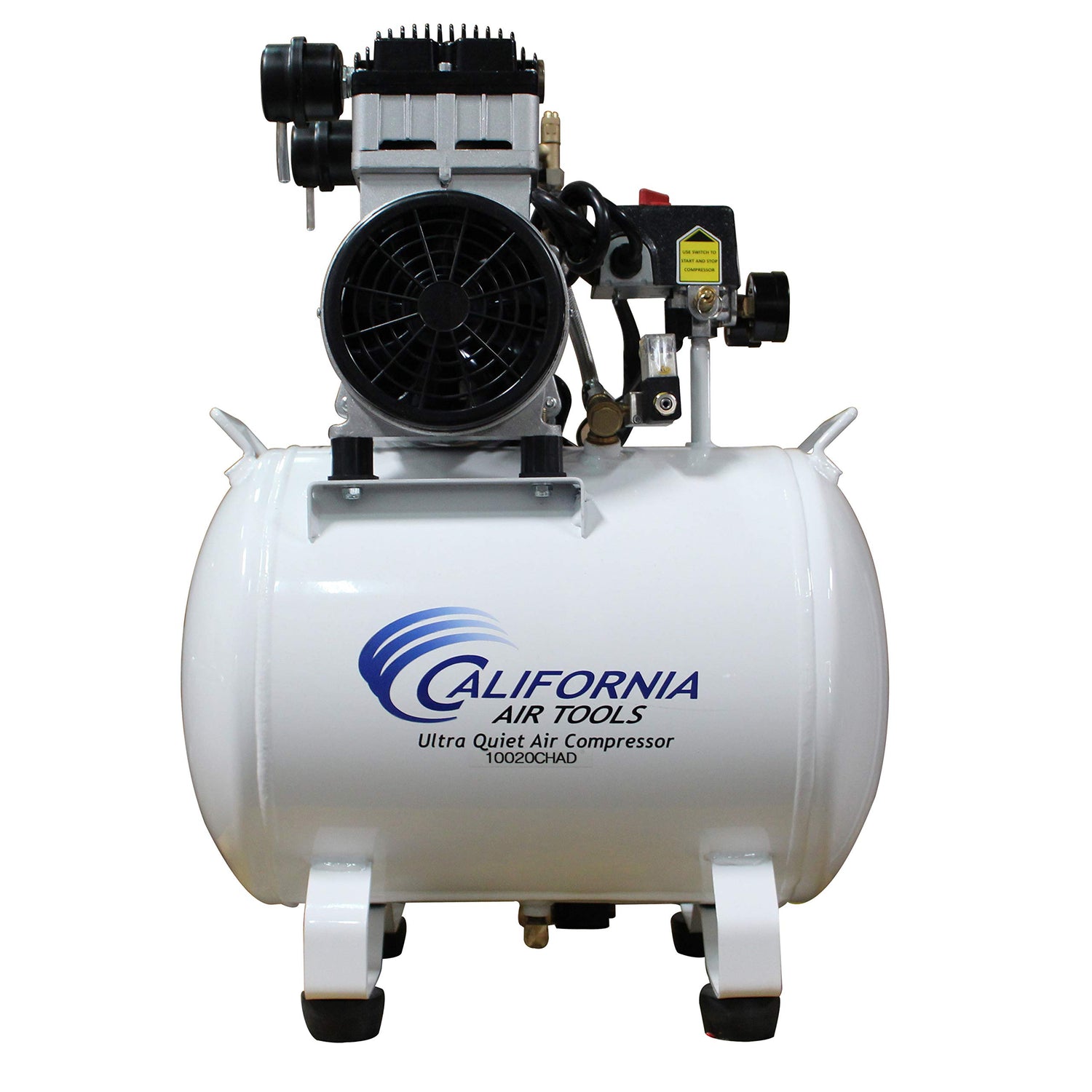 California Air Tools 10020CHAD Ultra Quiet & Oil-Free 2.0 Hp, 10.0 Gal. Steel Tank Air Compressor with Auto Drain Valve California Air Tools