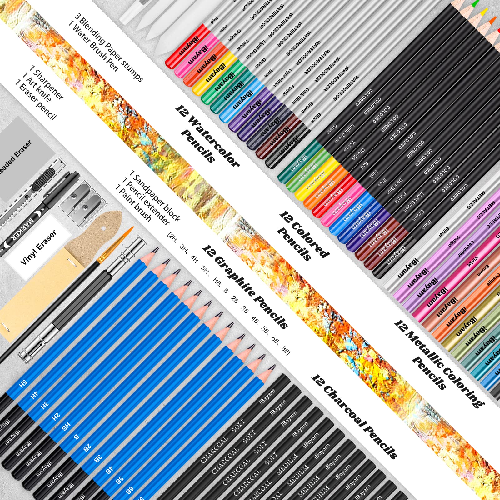 iBayam 18 Color Fineliner Pen & 78-Pack Drawing Set - WoodArtSupply