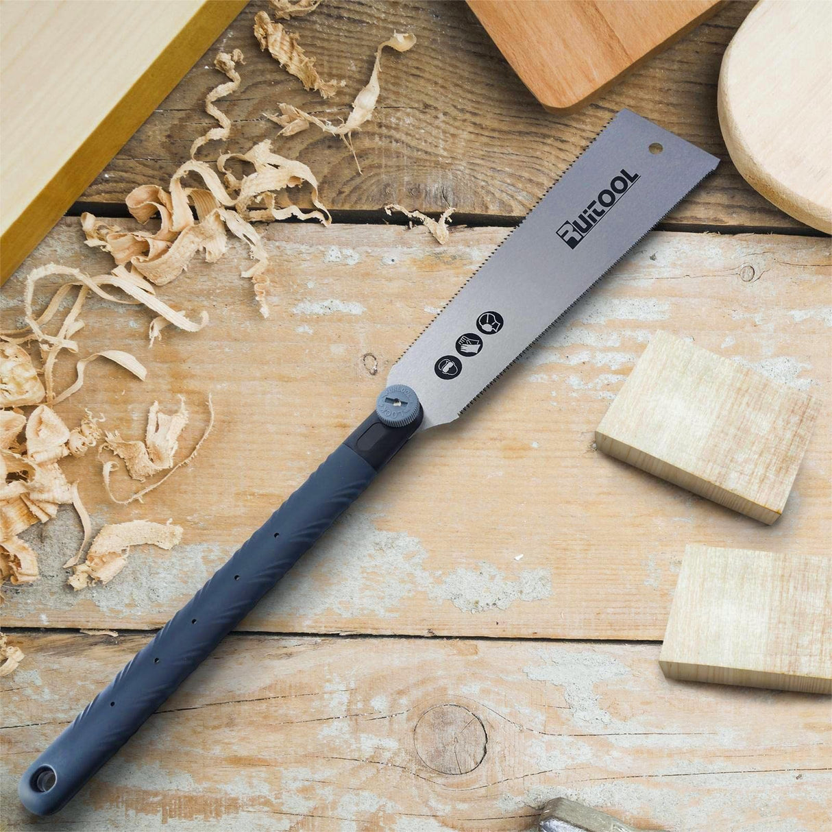 RUITOOL Japanese Pull Saw 10 Inch Double Edge Sided Hand Saw Ryoba SK5 Flexible Blade 10&18TPI Flush Cut Non-slip Plastic Handle Wood Saw for RUITOOL