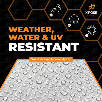 Heavy Duty Poly Tarp - 12' x 20' - 10 Mil Thick Waterproof, UV Blocking Protective Cover - Reversible Silver and Black - Laminated Coating - Grommets