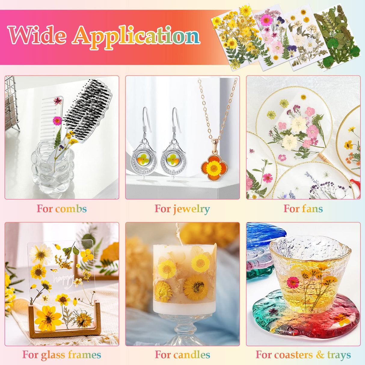 Dried Flowers for Resin, Real Nature Dried Pressed Flower Leaves Bulk with Tweezers for DIY Nail Art Cards Scrapbooking Crafts Jewelry Making Epoxy Cruzix