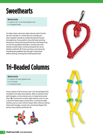 Plastic Lace Crafts for Beginners: Groovy Gimp, Super Scoubidou, and Beast Boondoggle (Design Originals) Master the Essential Techniques of Lacing - WoodArtSupply