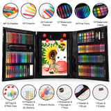 240 Piece Art Set & 6 Pack Wooden Dinosaur Puzzles for Kids VigorFun