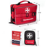 Surviveware Comprehensive Premium First Aid Kit Emergency Medical Kit for Trucks, Cars, Camping, Office and Sports and Outdoor Emergencies - Large Surviveware