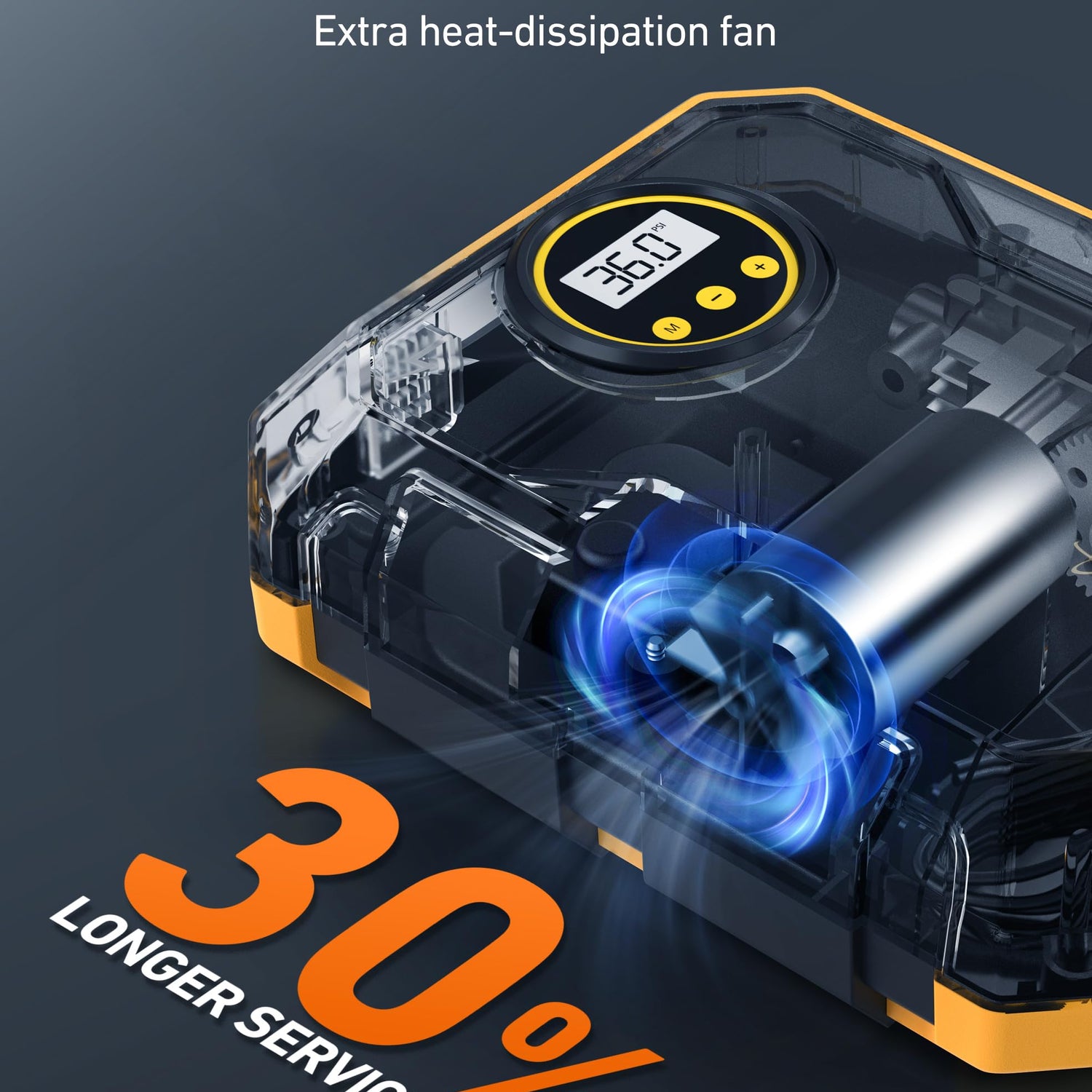 AstroAI Tire Inflator Air Compressor 12V DC Portable Air Compressor Car Accessories Auto Tire Pump 100PSI with LED Light Digital Air Pump for Car AstroAI
